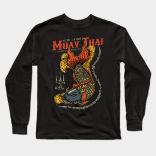 Classic Muay Thai Fish Tattoo Long Sleeve T-Shirt